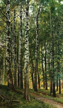 風景 Painting - 白樺林 1896 古典的な風景 イワン・イワノビッチの木々